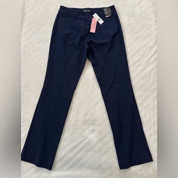 *NEW NY&Co Women’s Signature Fit Straight Leg Navy Trousers (Size 8) - Picture 2 of 10